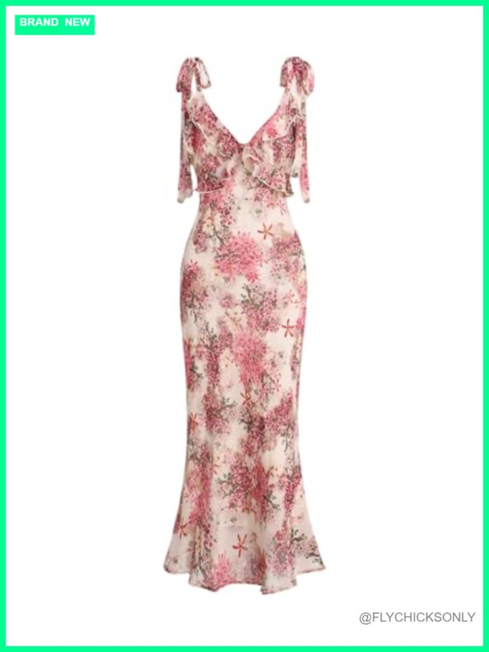 RIHOAS Boho Floral Midi Dress Sleeveless V-Neck Formal Wedding Guest Sundress